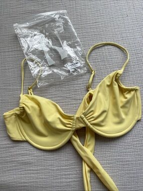 Nyud Underwire Bikini Top, Yellow